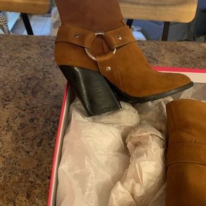 Vince Canute suede harness booties